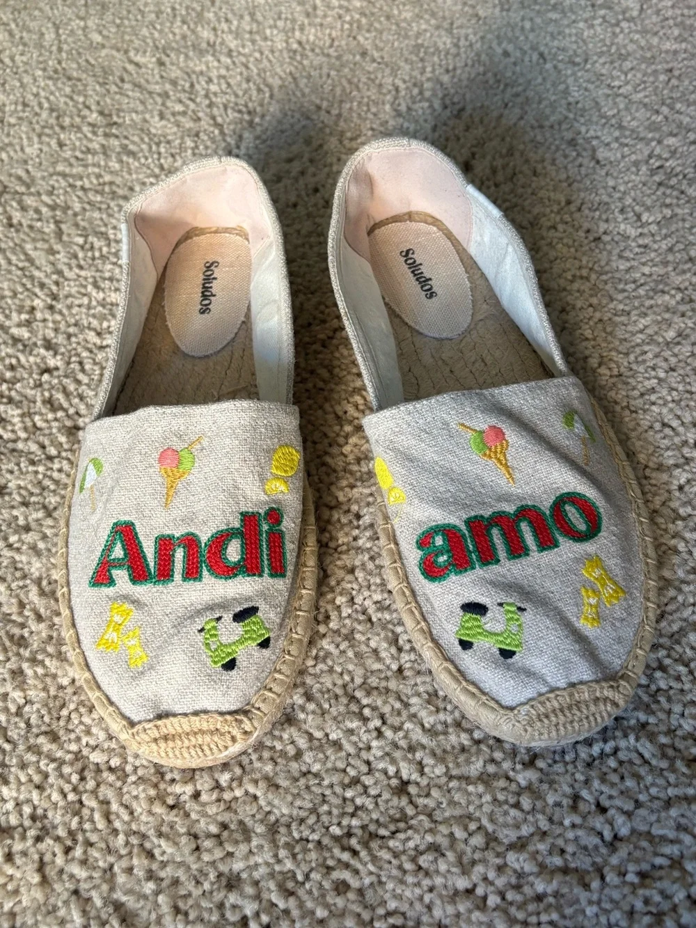 Soludos Embroidered Espadrilles Italian “Andiamo”